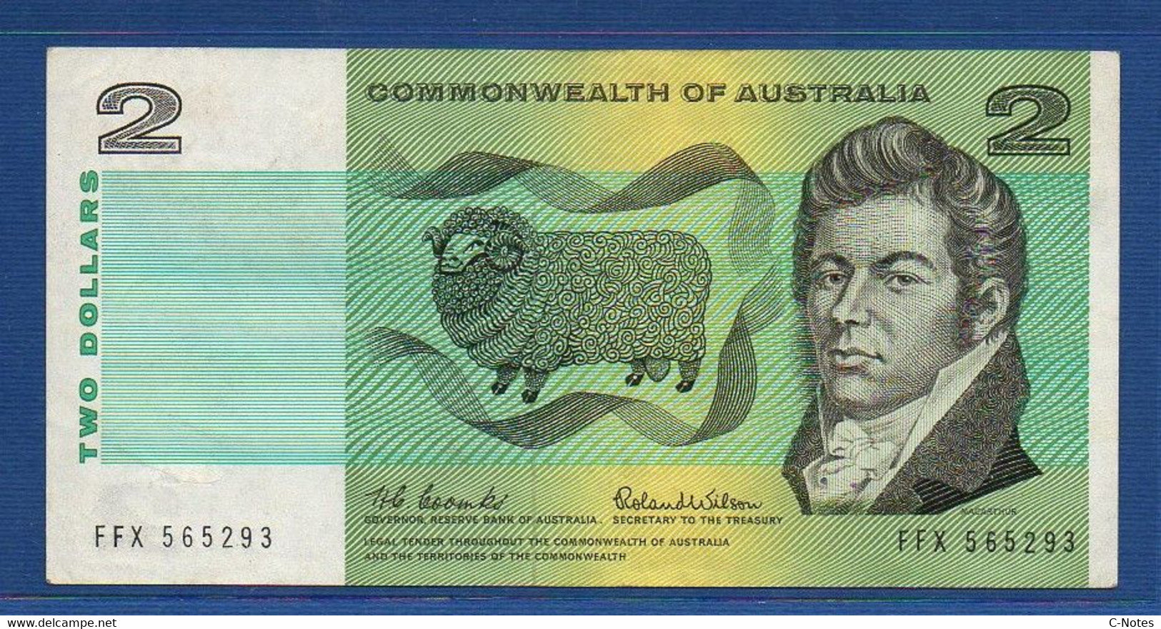 AUSTRALIA - P.38a - 2 Dollars (1966-1972) XF, Serie FFX 565293 - 1966-72 Reserve Bank Of Australia