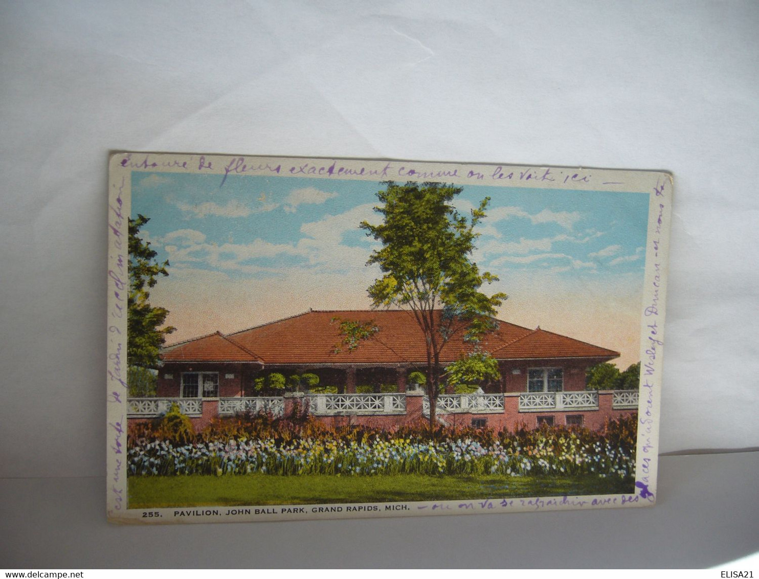 255.PAVILLON JOHN BALL PARK  GRAND RAPIDS MICH MI MICHIGAN  ETATS UNIS USA  CPA 1922 - Parks & Gardens