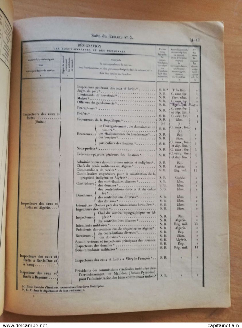L54 - 1925 Franchises Postales - II Fascicule Ministère De L'Agriculture N°500-32 POSTES PTT - Administrations Postales