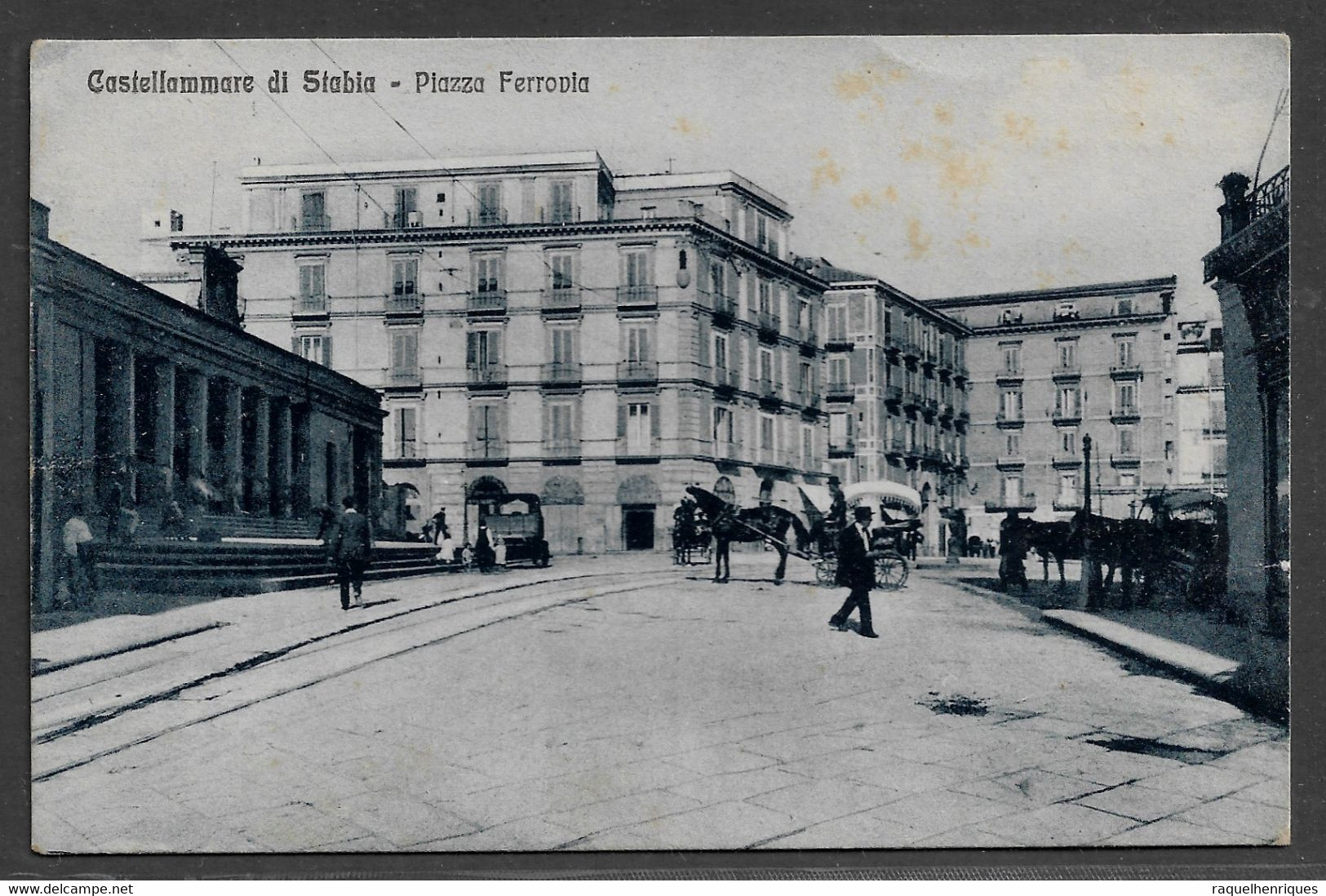 CPA ITALY - CASTELLAMMARE DI STABIA - PIAZZA FERROVIA (PLB#03-193) - Castellammare Di Stabia