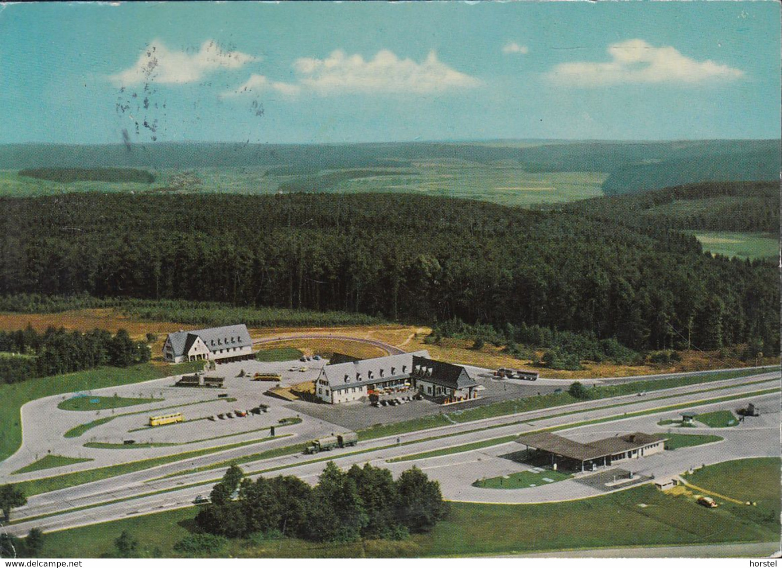 D-35305 Grünberg - Bundesautobahn-Rasthaus  "Reinhardshain" - Luftbild - Nice Stamp - Schöner Werbestempel ! - Grünberg