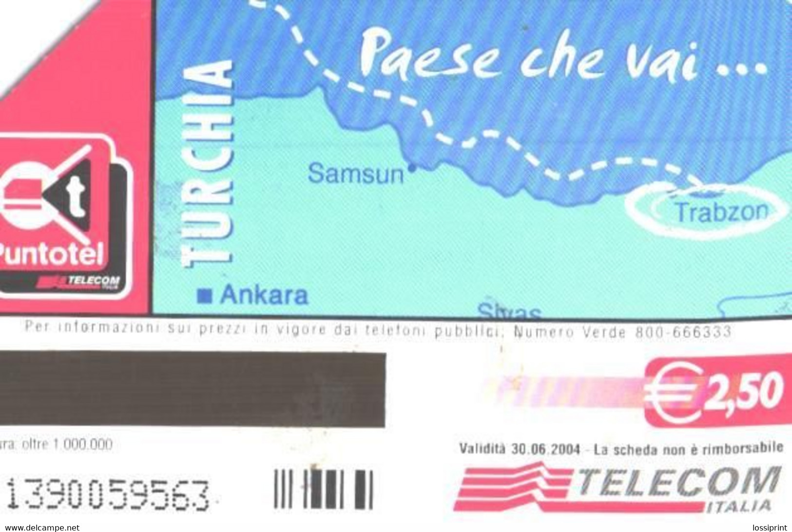 Italy:Used Phonecard, Telecom Italia, 2.50 EUR, Sailing Ship, 2004 - Públicas Temáticas