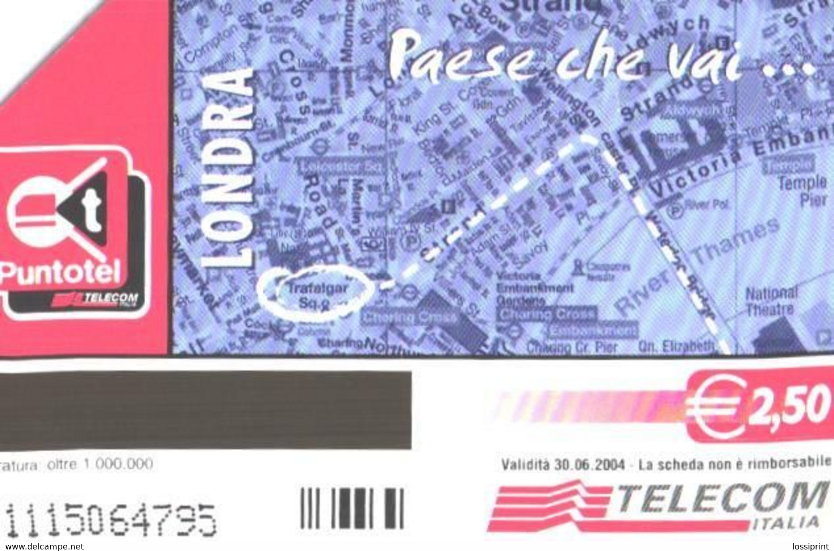 Italy:Used Phonecard, Telecom Italia, 2,50 EUR, Car, 2004 - Public Themes