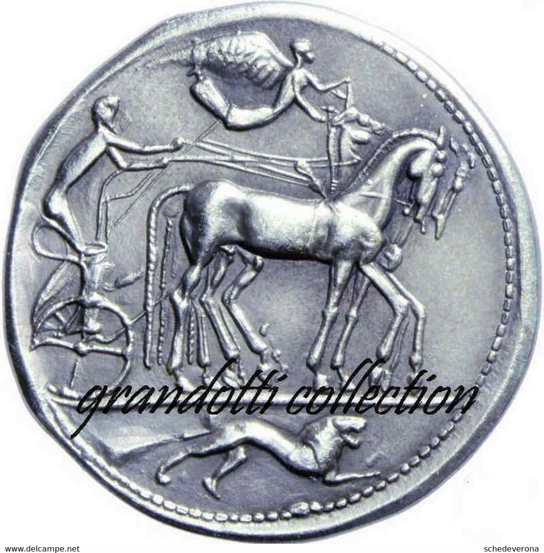 SOCIETÁ NUMISMATICA ITALIANA 75° MEDAGLIA 1967 TETRADRAMMA DEMARETEION - Professionals/Firms