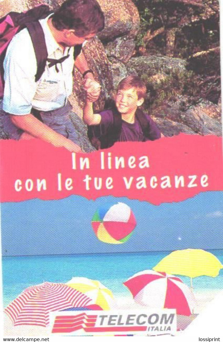 Italy:Used Phonecard, Telecom Italia, 10000 Lire, Father With Boy, 1996 - Publieke Thema