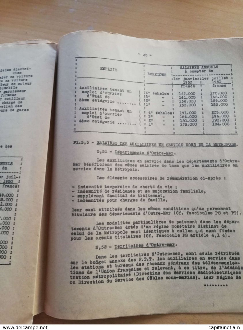 L122 - 1950 Circulaire 102 Sur La Notation Et L'avancement Du Personnel POSTES PTT - Administraciones Postales