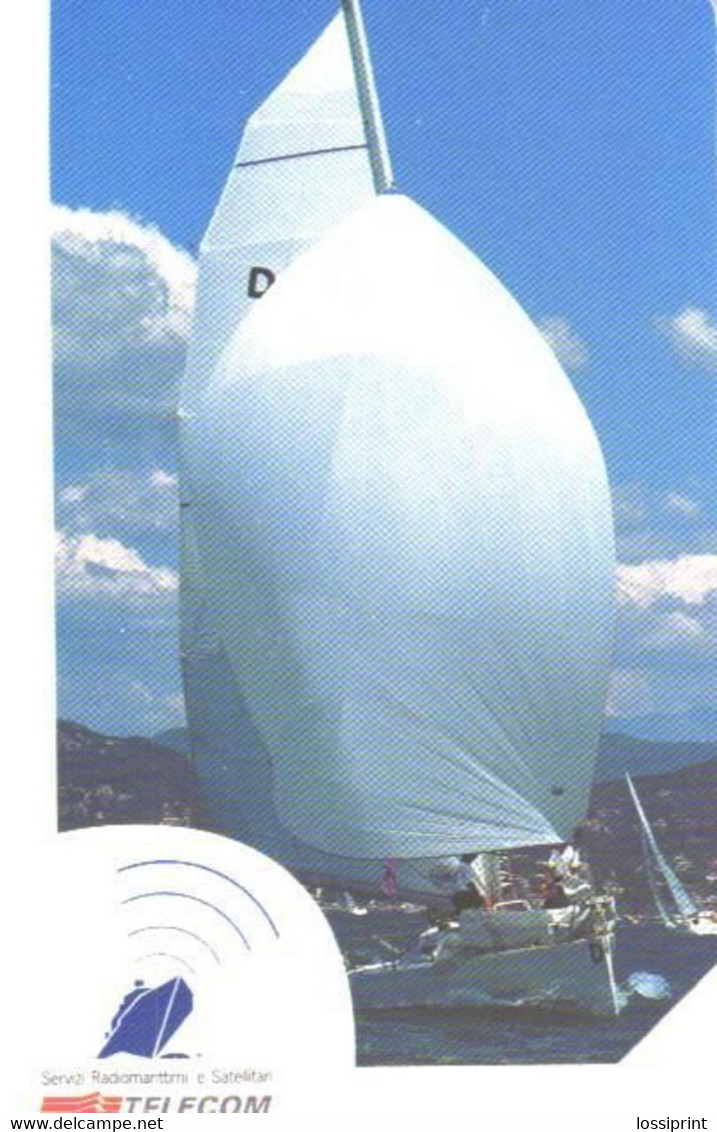 Italy:Used Phonecard, Telecom Italia, 5000 Lire, Sailing Yacht, 2002 - Public Themes