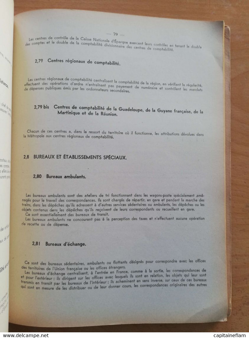 L123 - 1950 Instruction Générale Sur Le Service Des PTT Fascicule PA Personnel Organisation Générale Des Services - Administrations Postales