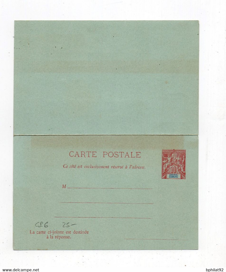 !!! GRANDE COMORE, ENTIER POSTAL CP6 NEUF - Lettres & Documents