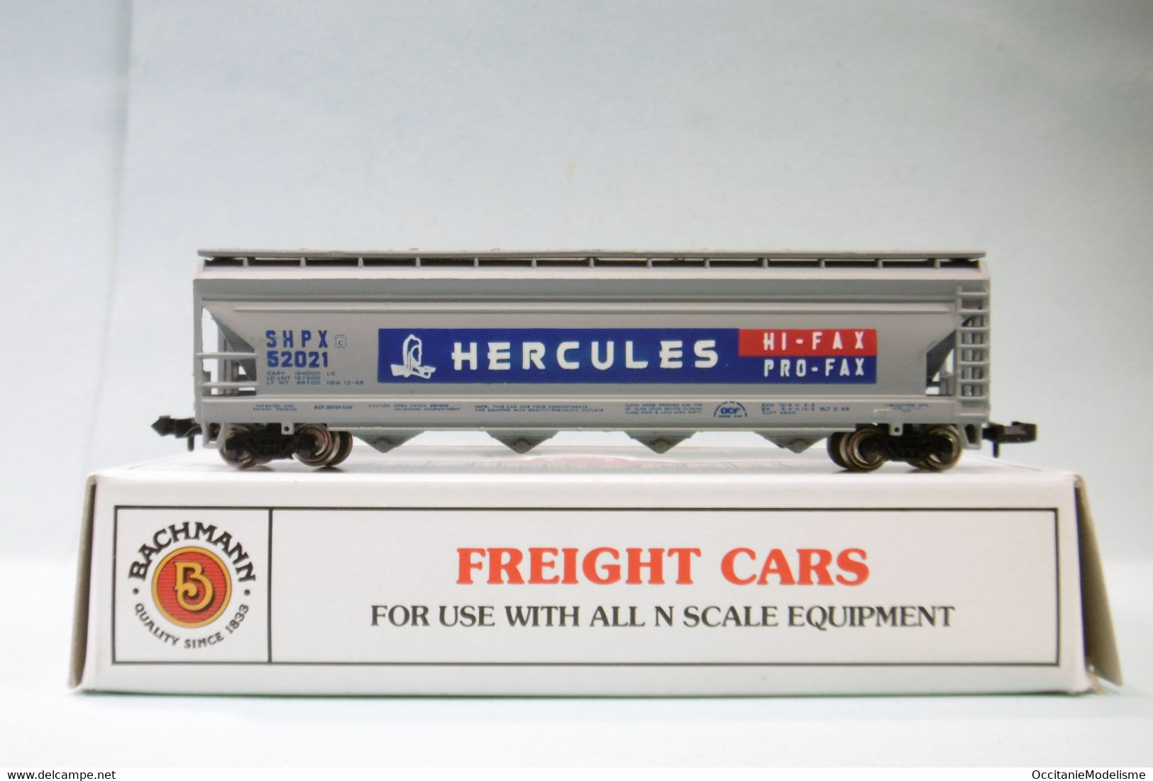 Bachmann - WAGON US 56' Center-flow Hopper Céréalier Hercules Réf. 70550 BO N 1/160 - Vagoni Merci