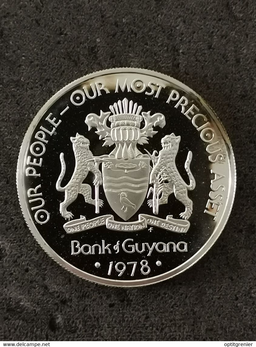 5 DOLLARS BE ARGENT GUYANA 1978 INDEPENDANCE 3825 EX. / PROOF SILVER GUYANA - Guyana