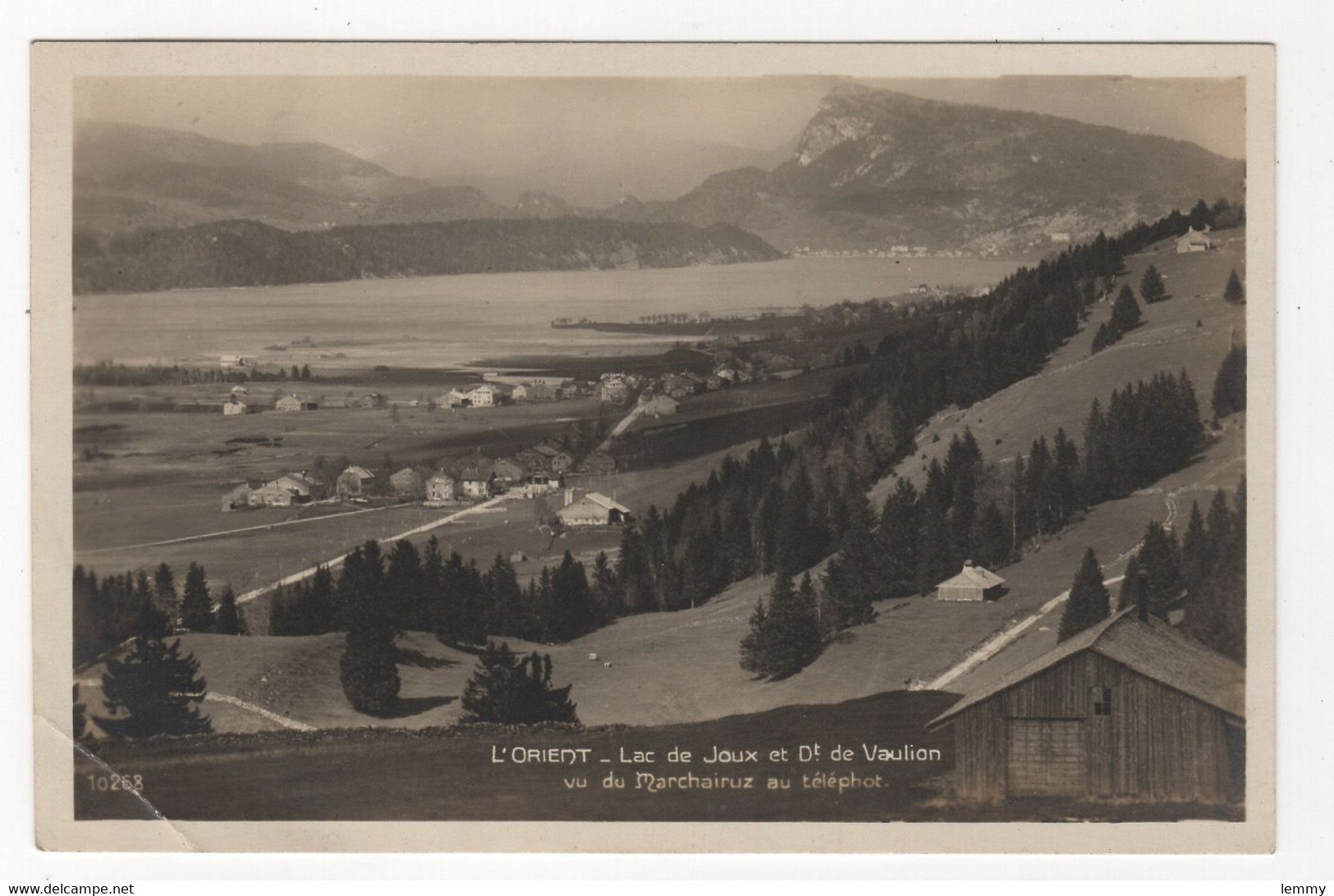 SUISSE - L'ORIENT - LAC DE JOUX DENT DE VAULION -  Vu Du Marchairuz Au Téléph. - Vaulion