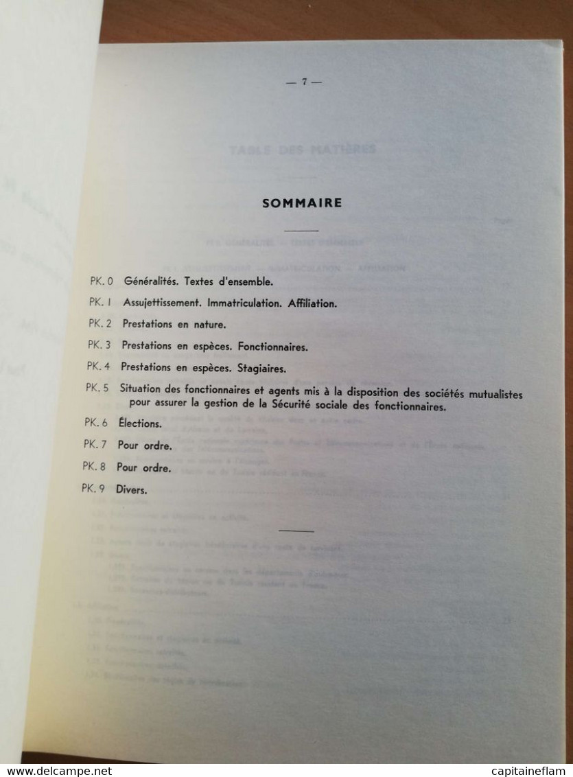 L167 - 1965 Instruction Générale  Des Postes Et Des Télécommunications -fascicule PK Personnel Sécurité Sociale - Postverwaltungen