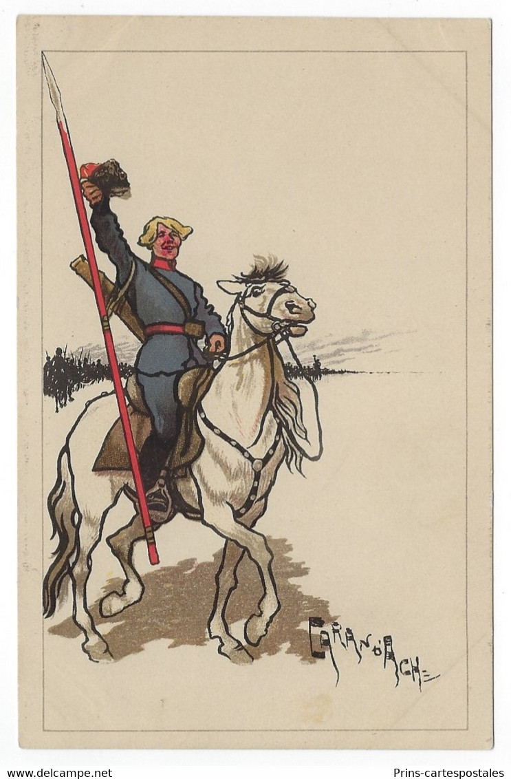 CPA Caran D'Ache Un Cavalier Russe  - Dos Croix Rouge - Red Cross - Caran D'Ache