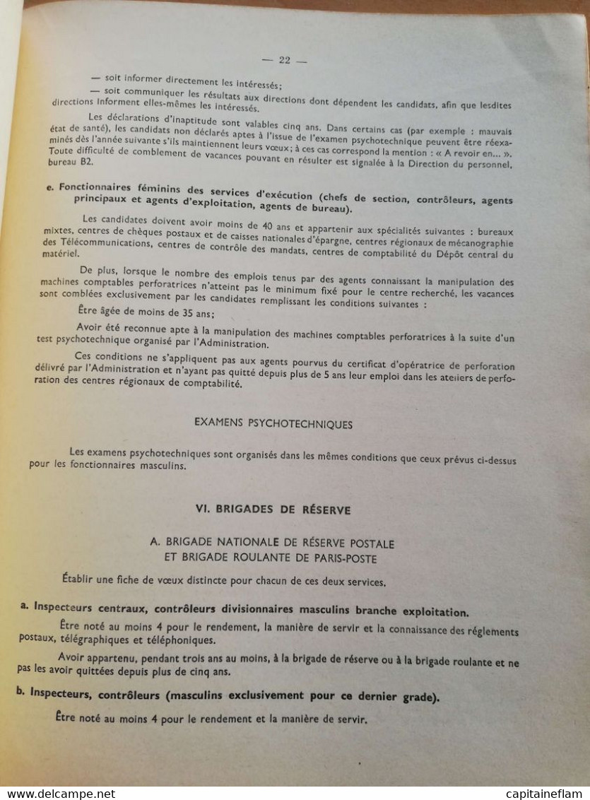 L170 - 1967	Instruction Relative Aux Mutations Dans Les Services Extérieurs PTT POSTES - Postal Administrations