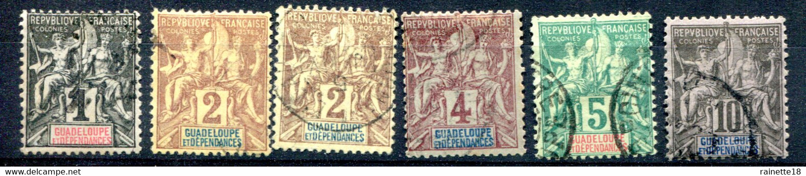 Guadeloupe   N°  27/31 Oblitérés - Used Stamps