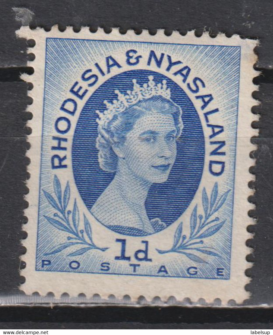 Timbre Oblitéré De Rhodésie Et Nyasaland  De 1954 N°2 - Rhodesia & Nyasaland (1954-1963)