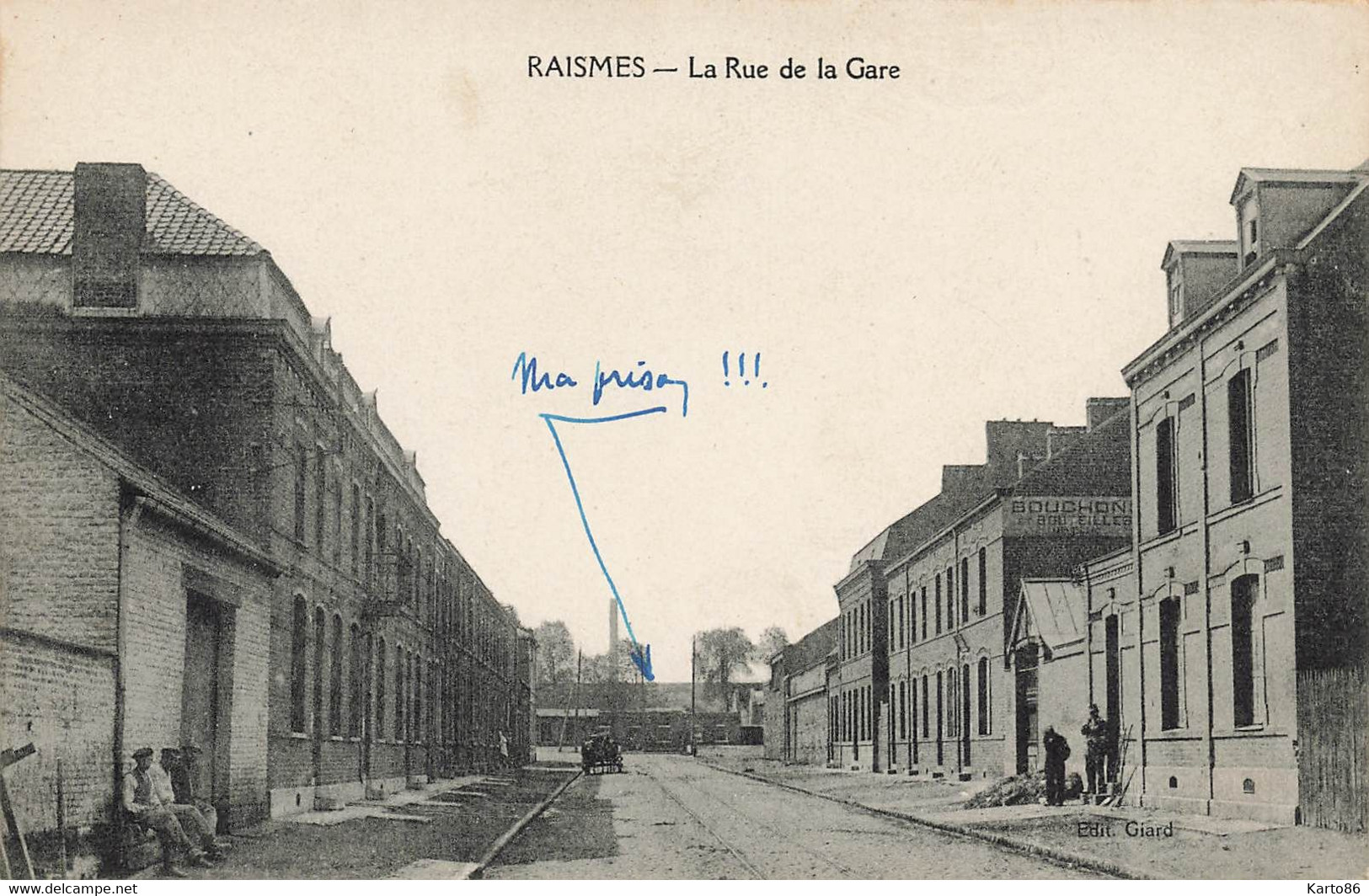 Raismes * La Rue De La Gare * Villageois - Raismes