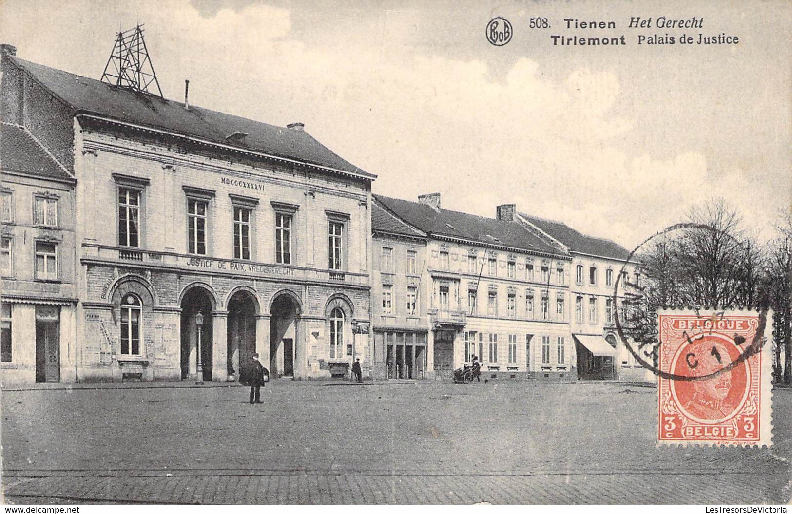 Belgique - Tirlemont - Palais De Justice - Edit. Phob - Animé  - Carte Postale Ancienne - Tienen