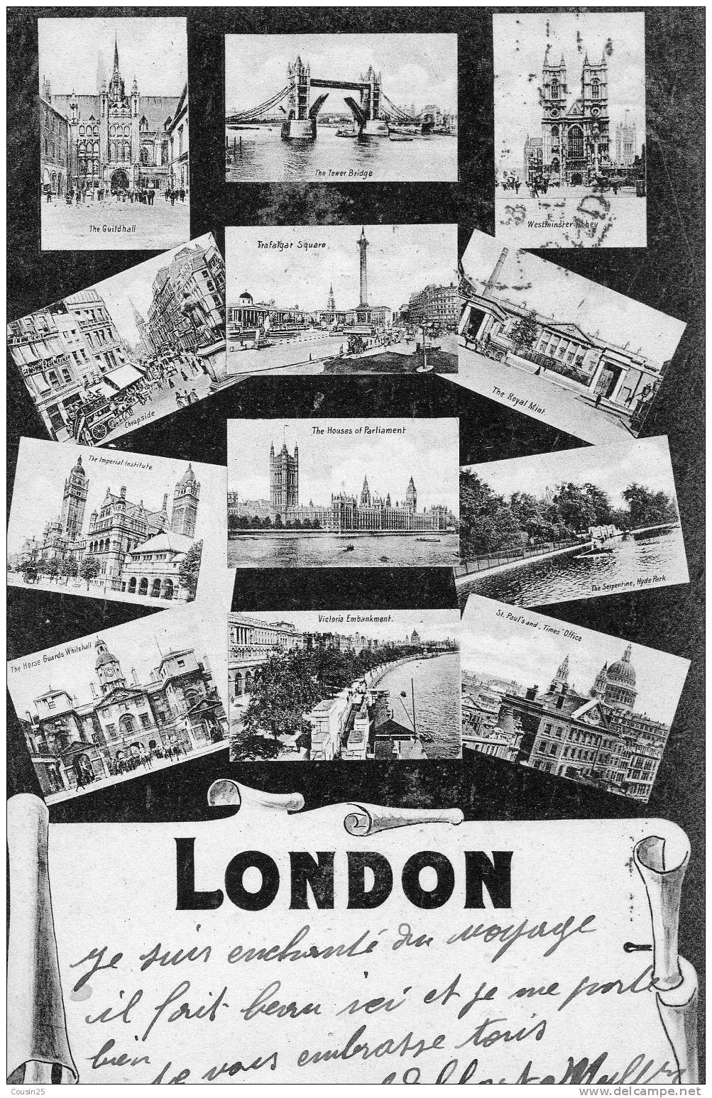 THEMES - SOUVENIR DE - ANGLETERRE - LONDON - Multi Vues - Saluti Da.../ Gruss Aus...