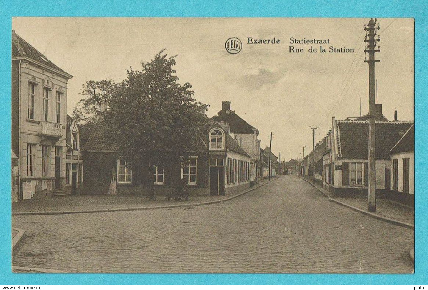 * Eksaarde - Exaerde (Lokeren - Oost Vlaanderen) * (Albert, Uitg A. De Maesschalck) Statiestraat, Rue De La Gare - Lokeren