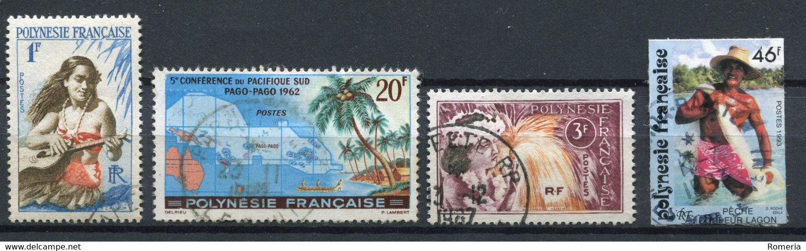 Polynésie Française - 1958/1993 - Lot Timbres Oblitérés - Yt 3 - 17 - 28 - 427 - Oblitérés