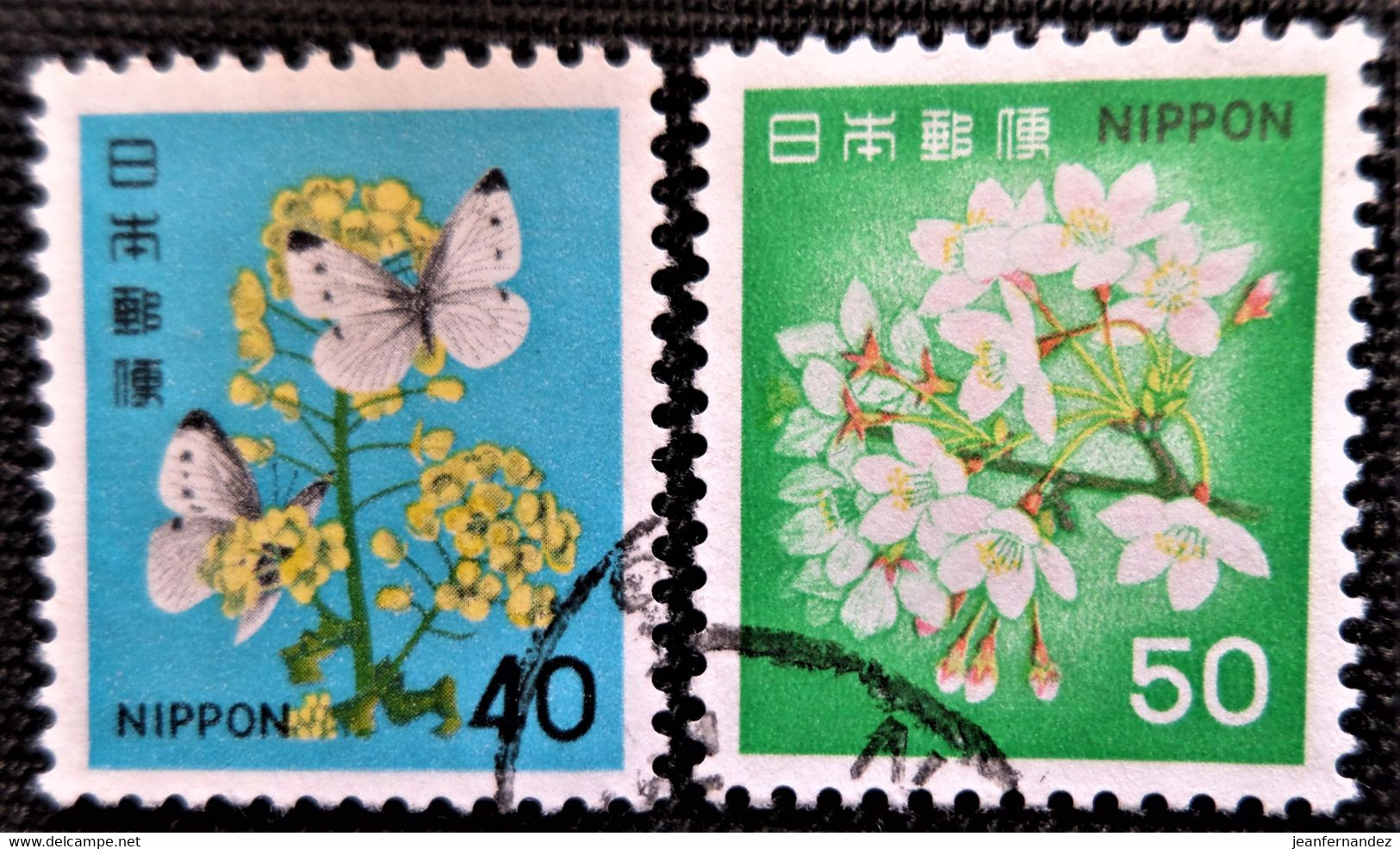 Japon 1980 -1981 Definitive Issue - Flowers   Stampworld N°   1432 Et 1433 - Gebruikt