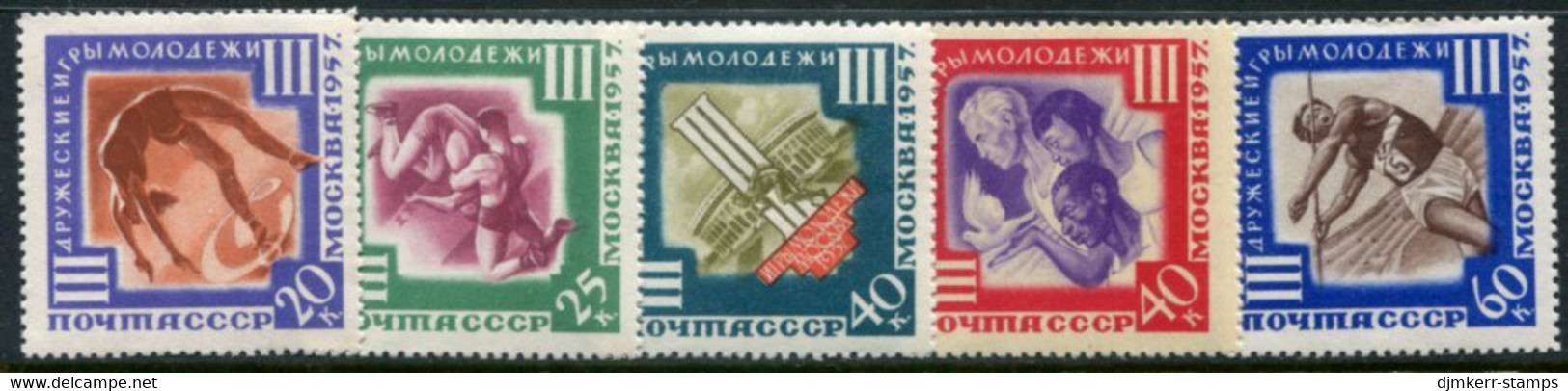 SOVIET UNION 1957 Friendship Games LHM / * .  Michel 1962-66 - Unused Stamps