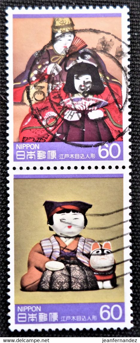 Japon 1985 Traditional Crafts - Edo Kimekomi Dolls  Stampworld N°   1609 Et 1610 - Gebruikt