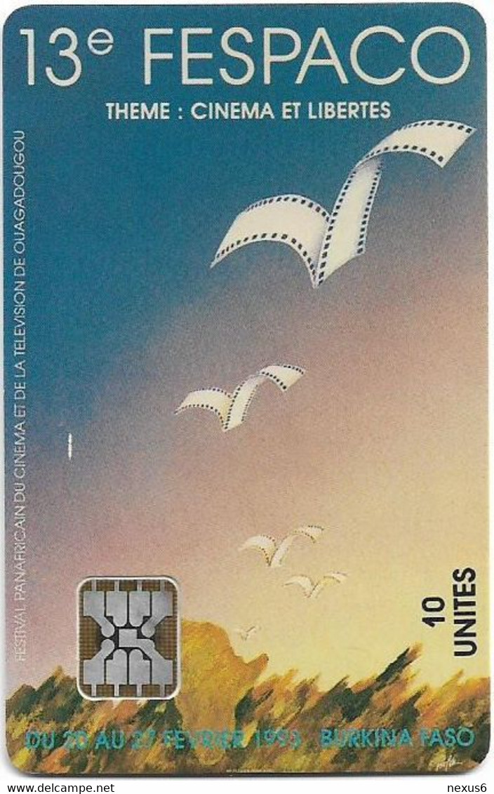 Burkina Faso - Onatel - 13th Fespaco Film Festival, Cn.44641, 11.1992, SC5, 10Units, Used - Burkina Faso