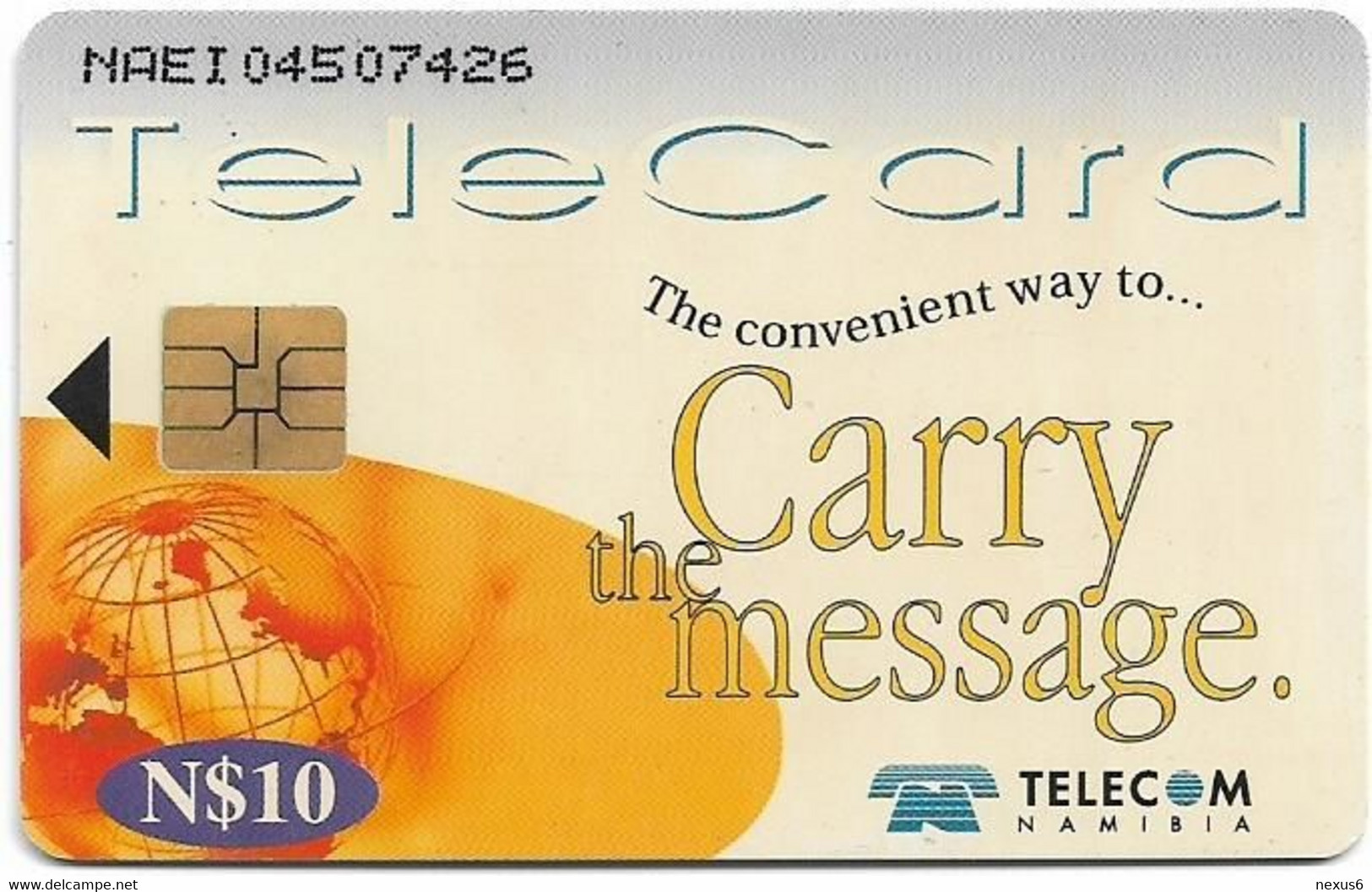 Namibia - Telecom Namibia - Carry The Message, Circuit Board, Solaic, 10$, Used - Namibië