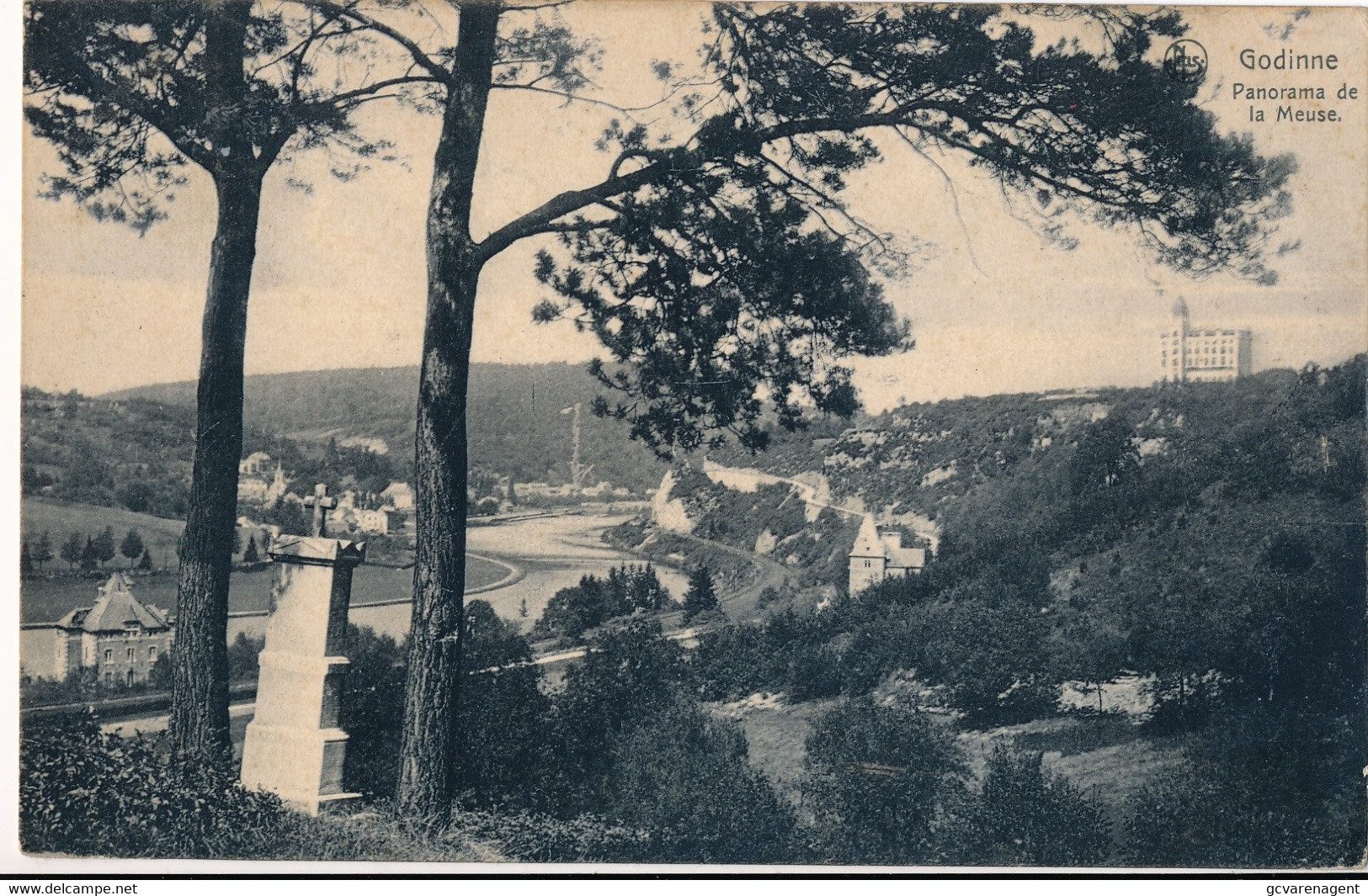 GODINNE PANORAMA DE LA MEUSE               2 SCANS - Yvoir