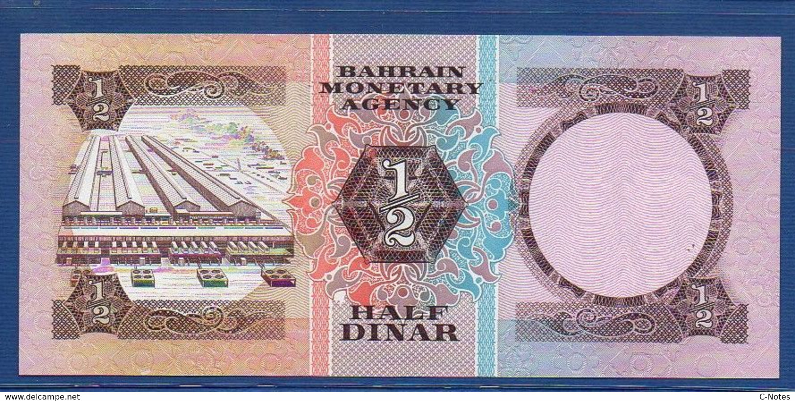 BAHRAIN - P. 7 - 1/2 Dinar  L.1973 UNC Serie See Photos - Bahrein