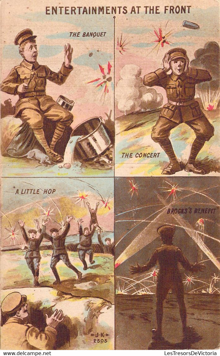 MILITARIAT - Entertainments At The Front  - Carte Postale Ancienne - Umoristiche