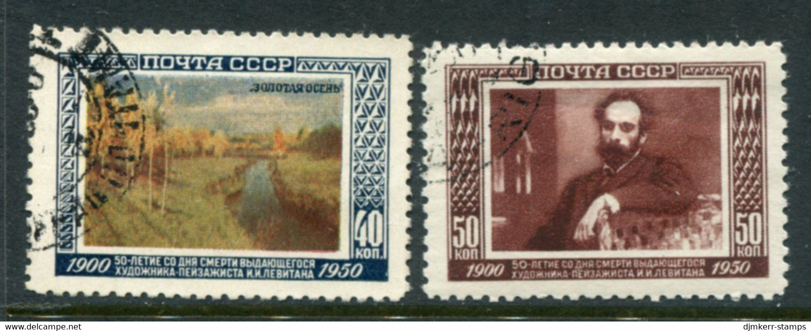 SOVIET UNION 1950 Levitan Death Anniversary Used.  Michel 1525-26 - Usados