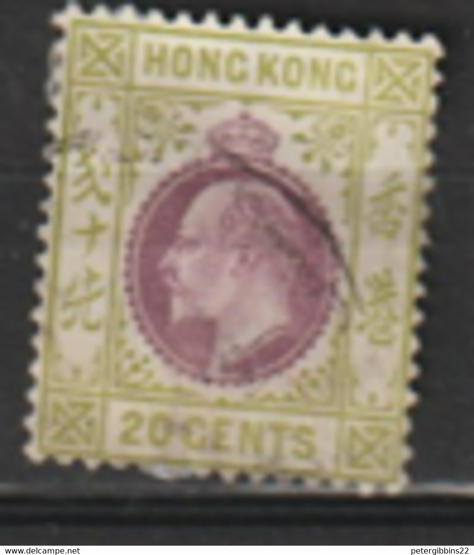 Hong Kong  1907  SG  96   20c  Fine Used - Usados