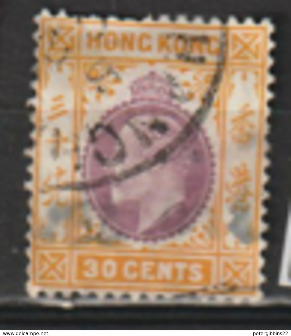 Hong Kong  1907  SG  97   30c  Fine Used - Oblitérés