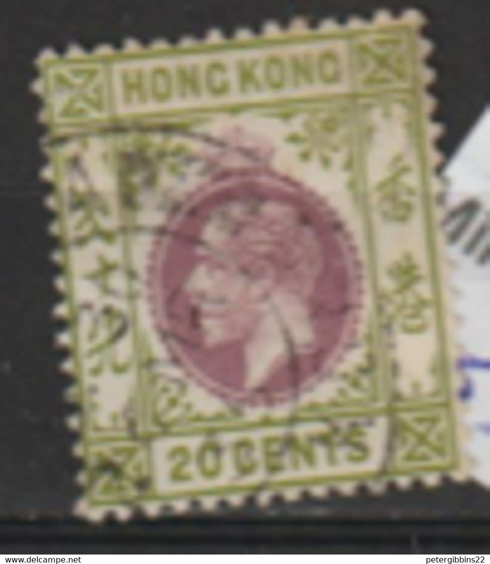 Hong Kong  1912  SG  107   20c  Fine Used - Gebruikt