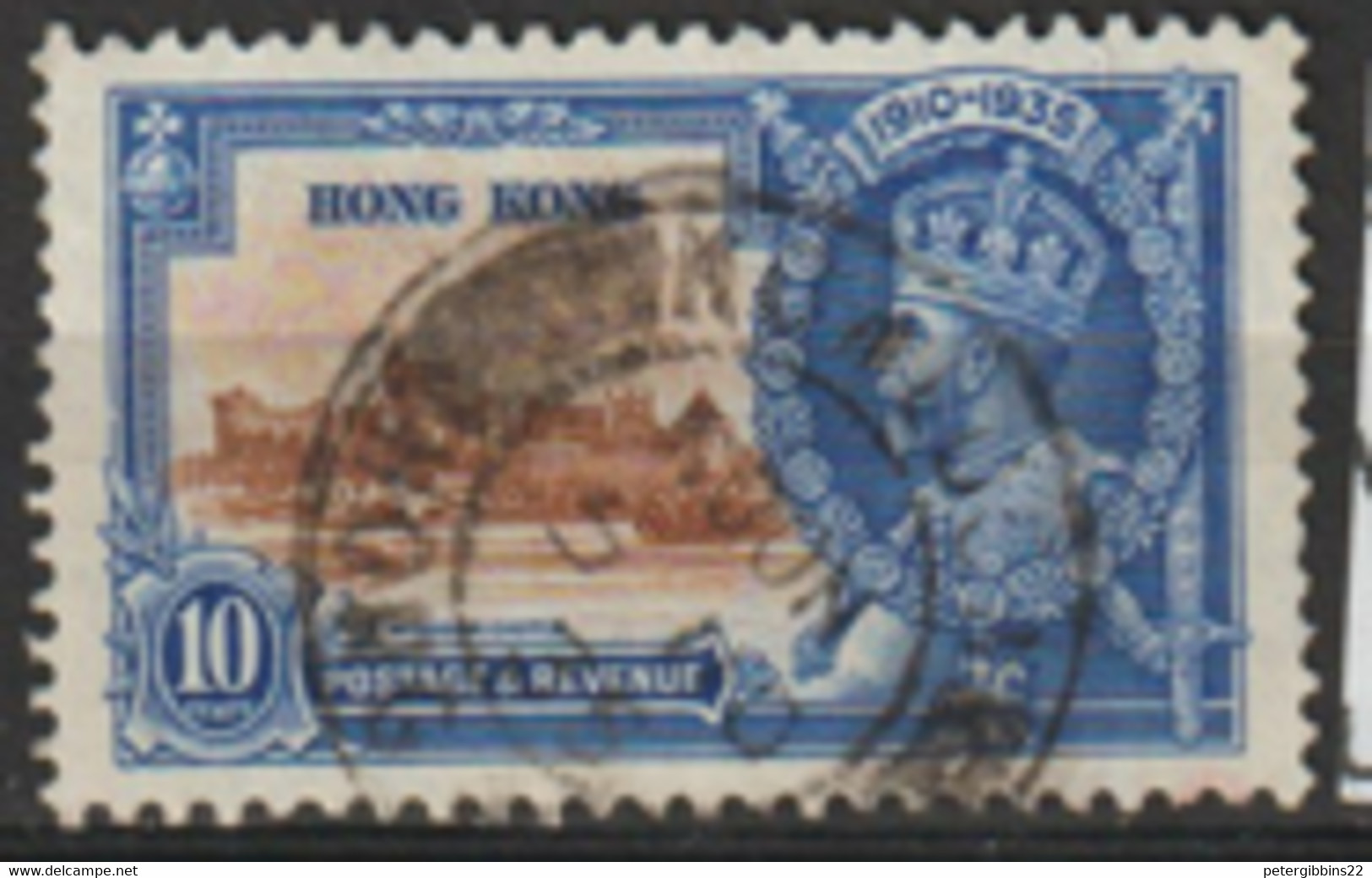 Hong Kong  1935  SG  135 10c Silver Jubilee   Fine Used - Used Stamps