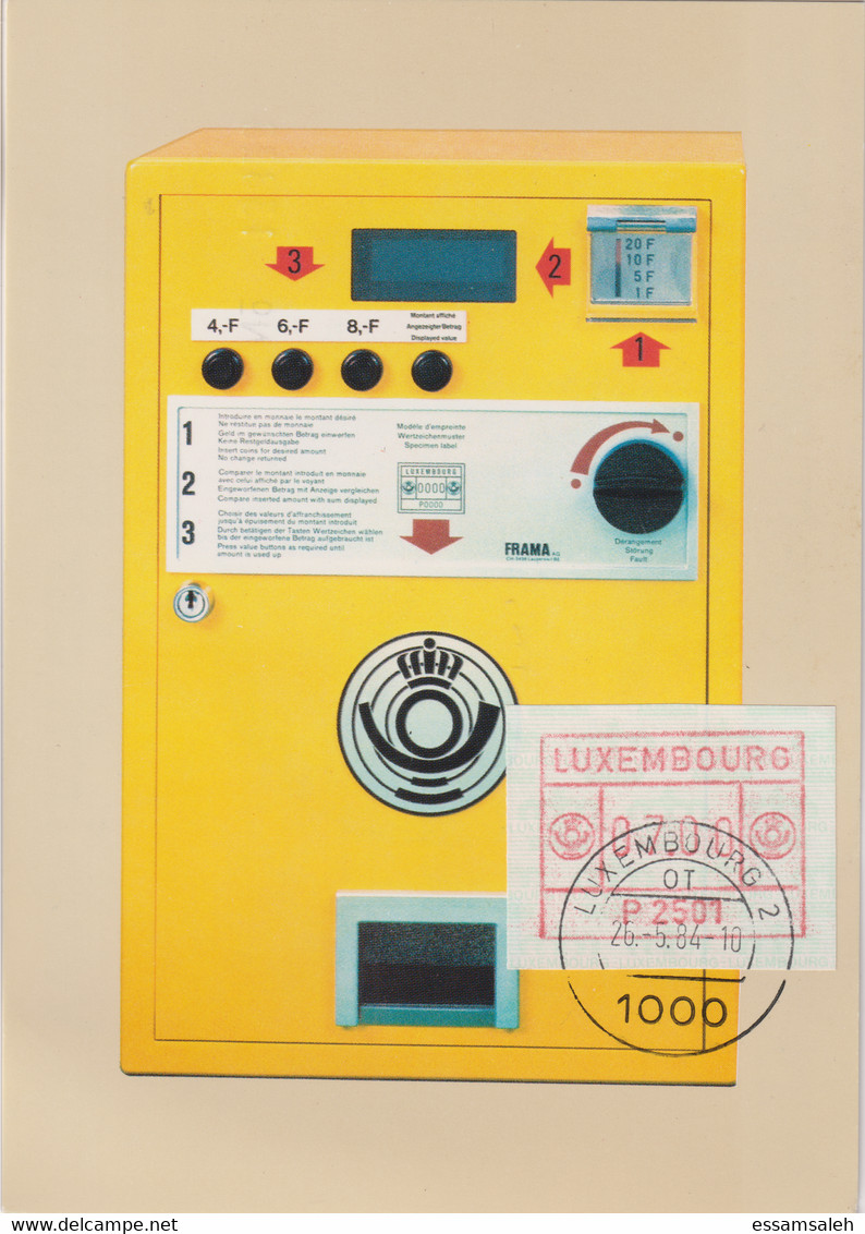 LUS33502 Luxembourg 1984, Philatelic Exhibition  - Maximum Card - 1st Day Of Issue - Maximumkaarten