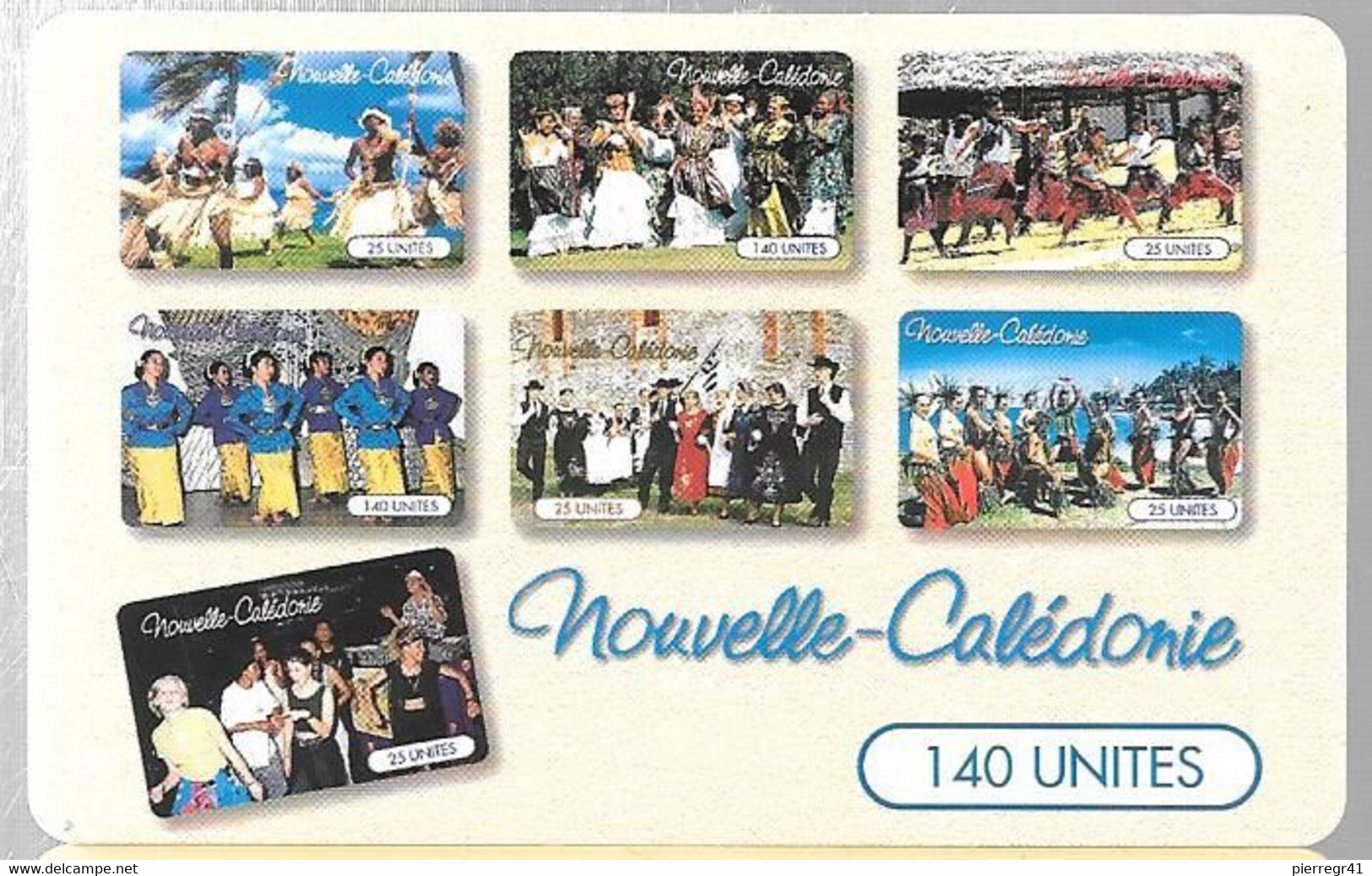 CARTE-PUCE-NOUVELLE-CALEDONIE-140U-NC60-GemB--PATCHWORCK De DANSES-UTILISE-V°N°00209-20000Ex-LUXE RARE - Nouvelle-Calédonie