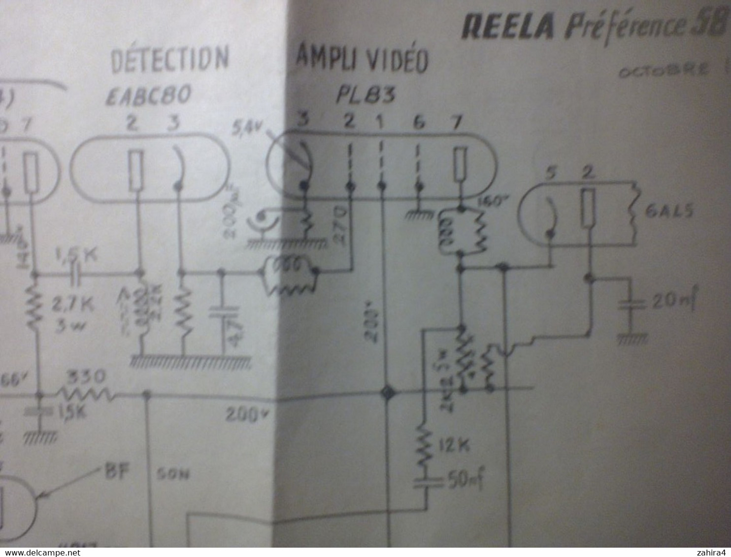 Radio - Reela Préférence 58 - Rotacteur 12 Canaux Amplification MF Circuits Décalés Détection Ampli Vidéo - Otros Planes