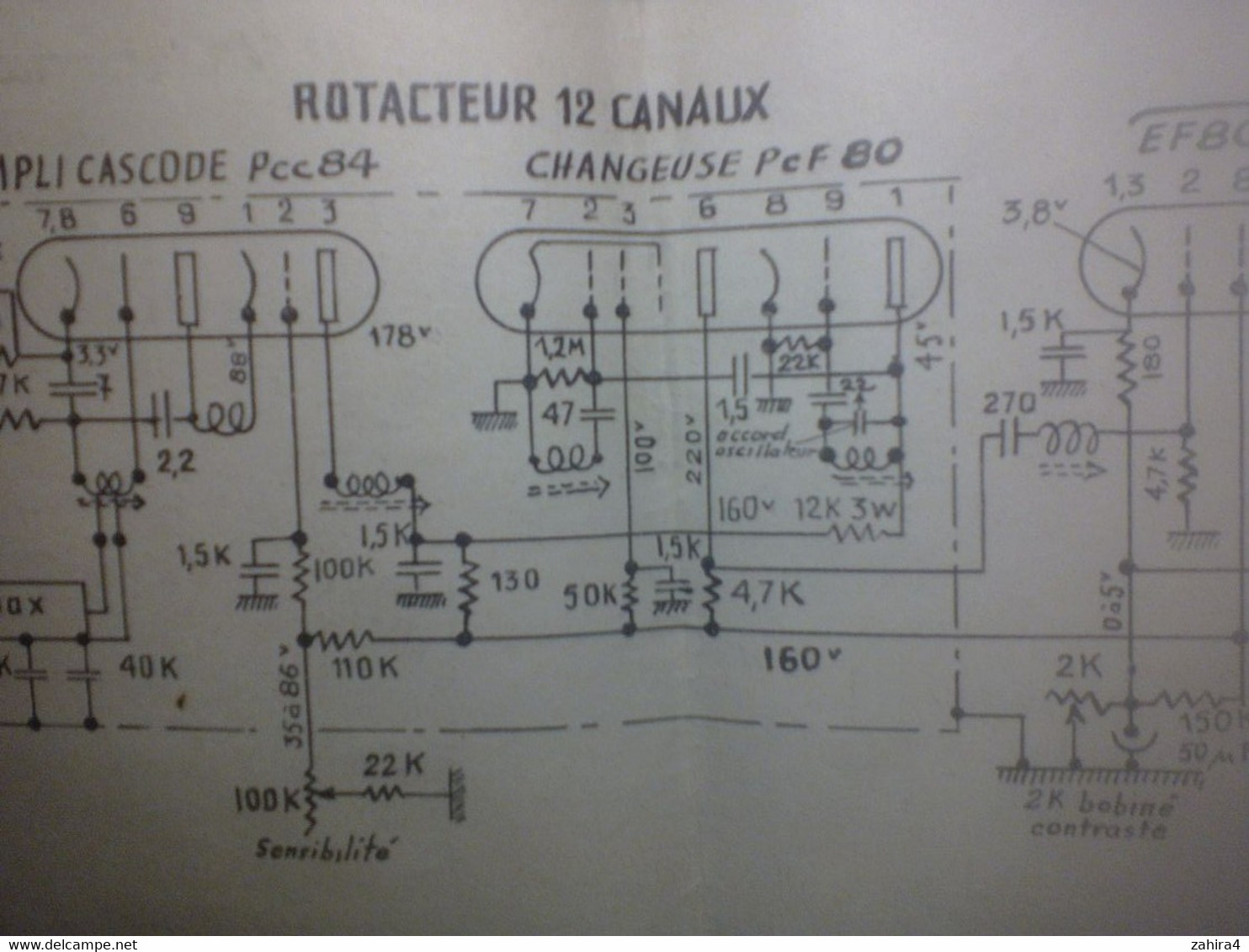 Radio - Reela Préférence 58 - Rotacteur 12 Canaux Amplification MF Circuits Décalés Détection Ampli Vidéo - Andere Plannen