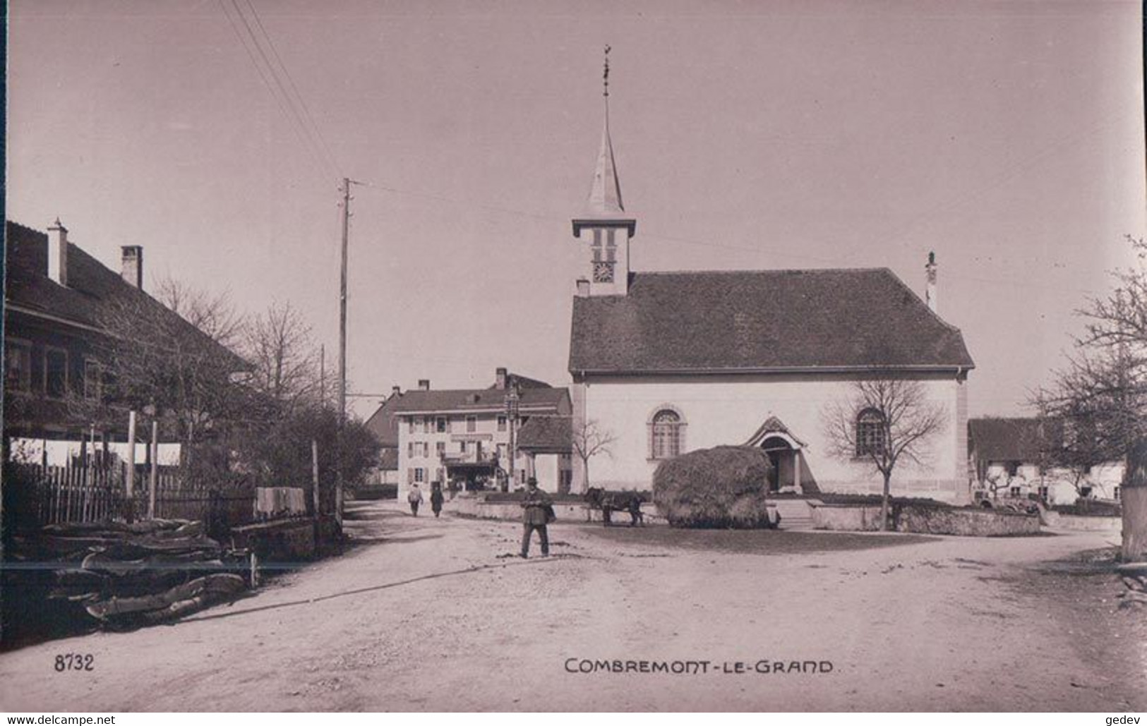 Combremont Le Grand VD, Magasin Ciorri & Passello, Eglise Et Attelage (8732) - Combremont-le-Grand