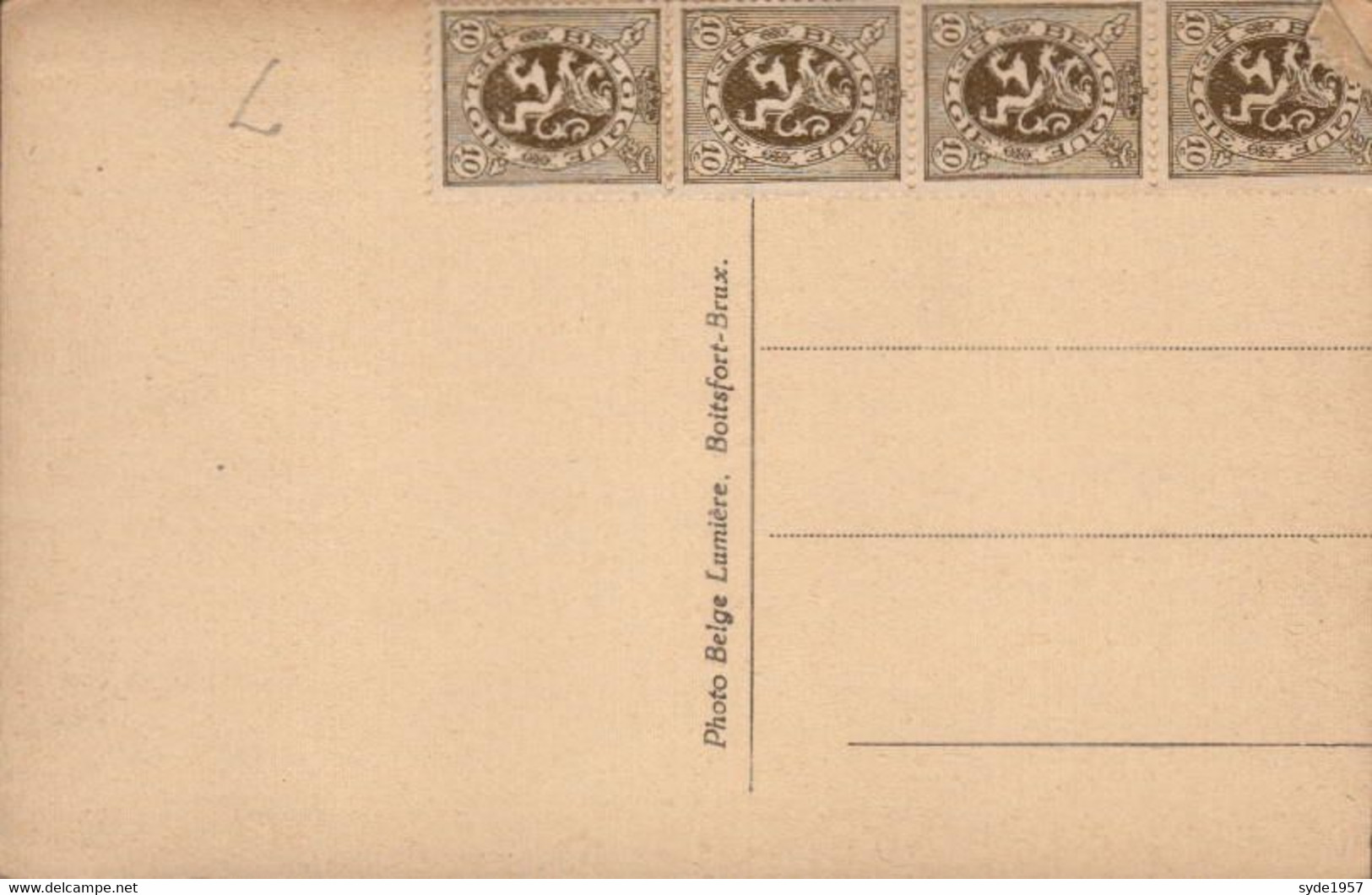 SPA  Source De La Géronstère (affranchie Mais Non Oblitérée, 4 Timbres 10cent Lion Héraldique (1920-1930...) - Spa