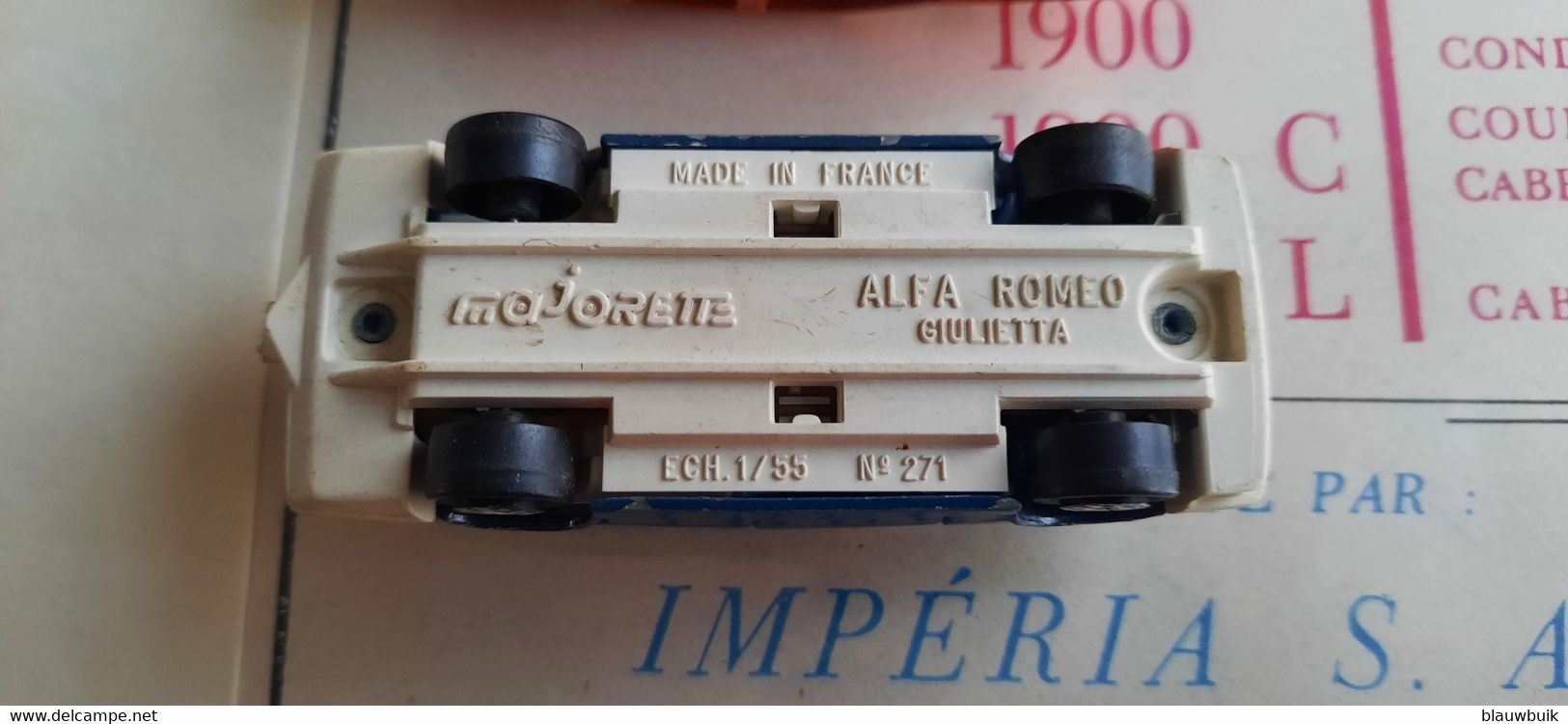 4x Majorette  3x Alfa Romeo Giulietta + 1x Alfa Romeo 75 - Majorette