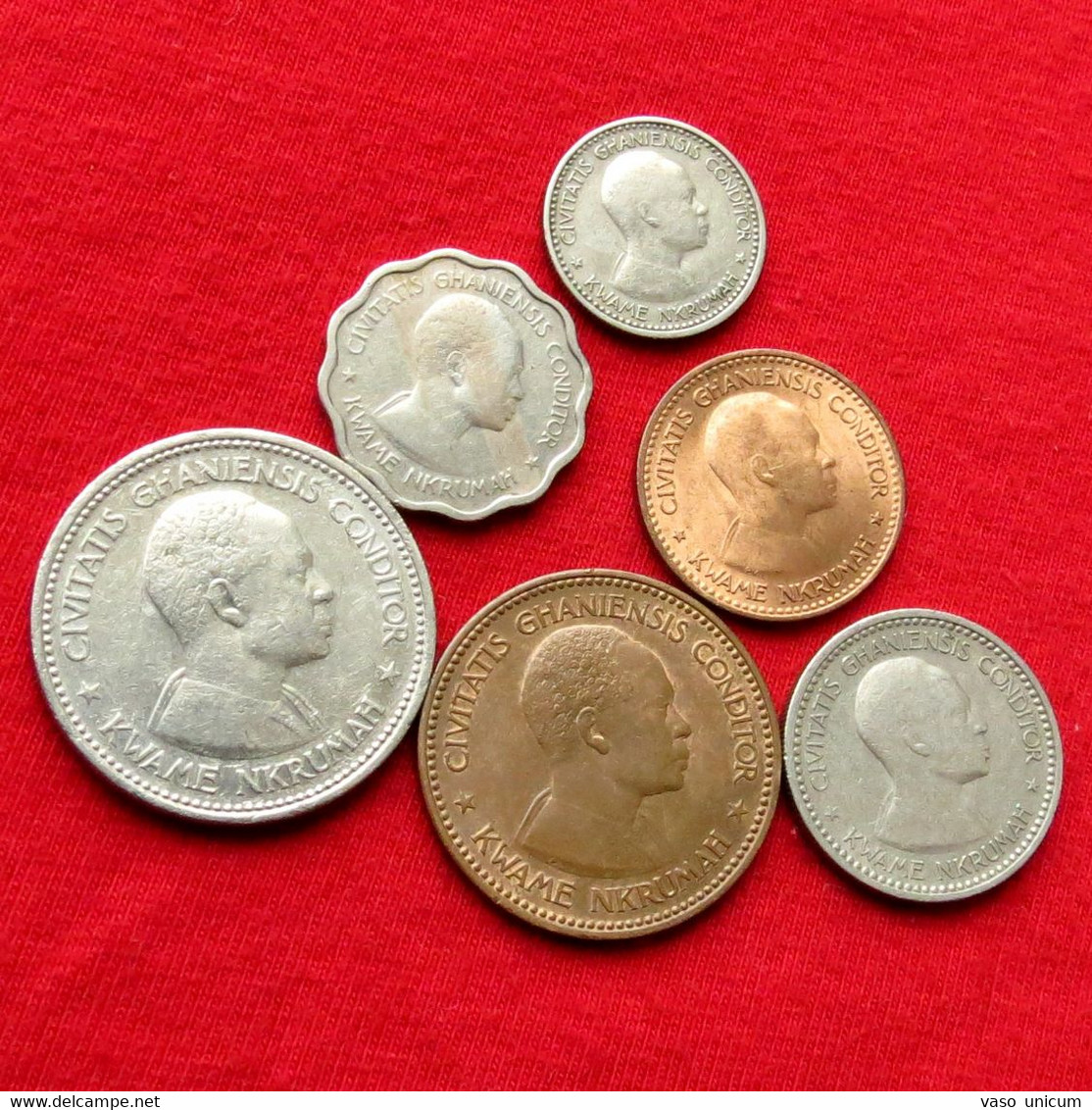 Ghana Set 1/2 1 3 6  Pence 1 2 Shilling 1958 Gana - Ghana