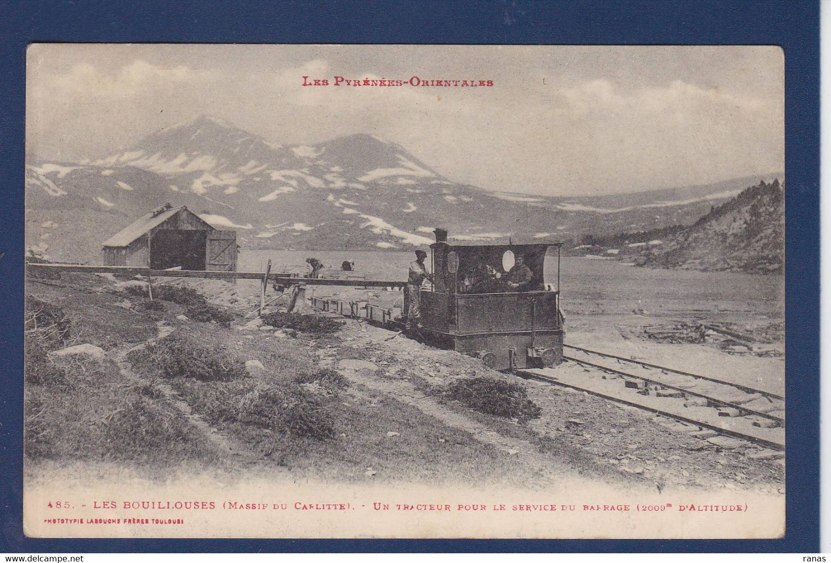 CPA [66] Pyrénées Orientales > Les Bouillouses Train Chemin De Fer Voir Dos - Sonstige & Ohne Zuordnung