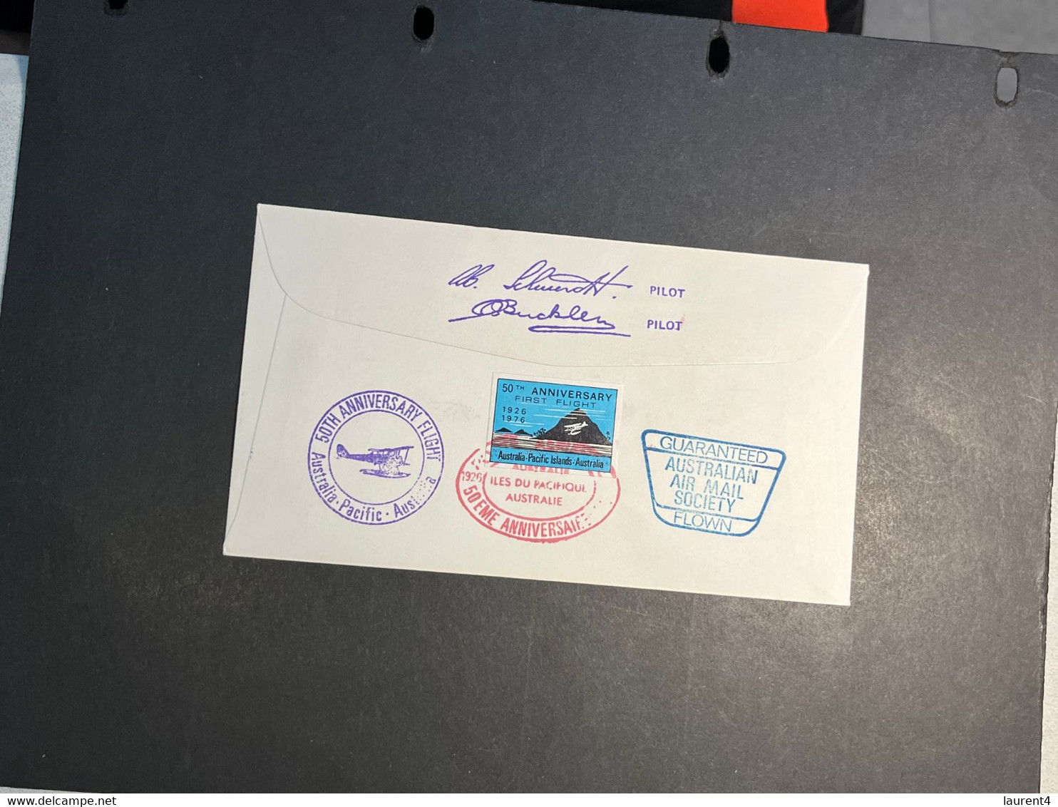 (3 Oø 28) 50th Anniversary Of First Flight - Australia - Pacific Islands - Australia - 1976 (Norfolk Island) - First Flight Covers