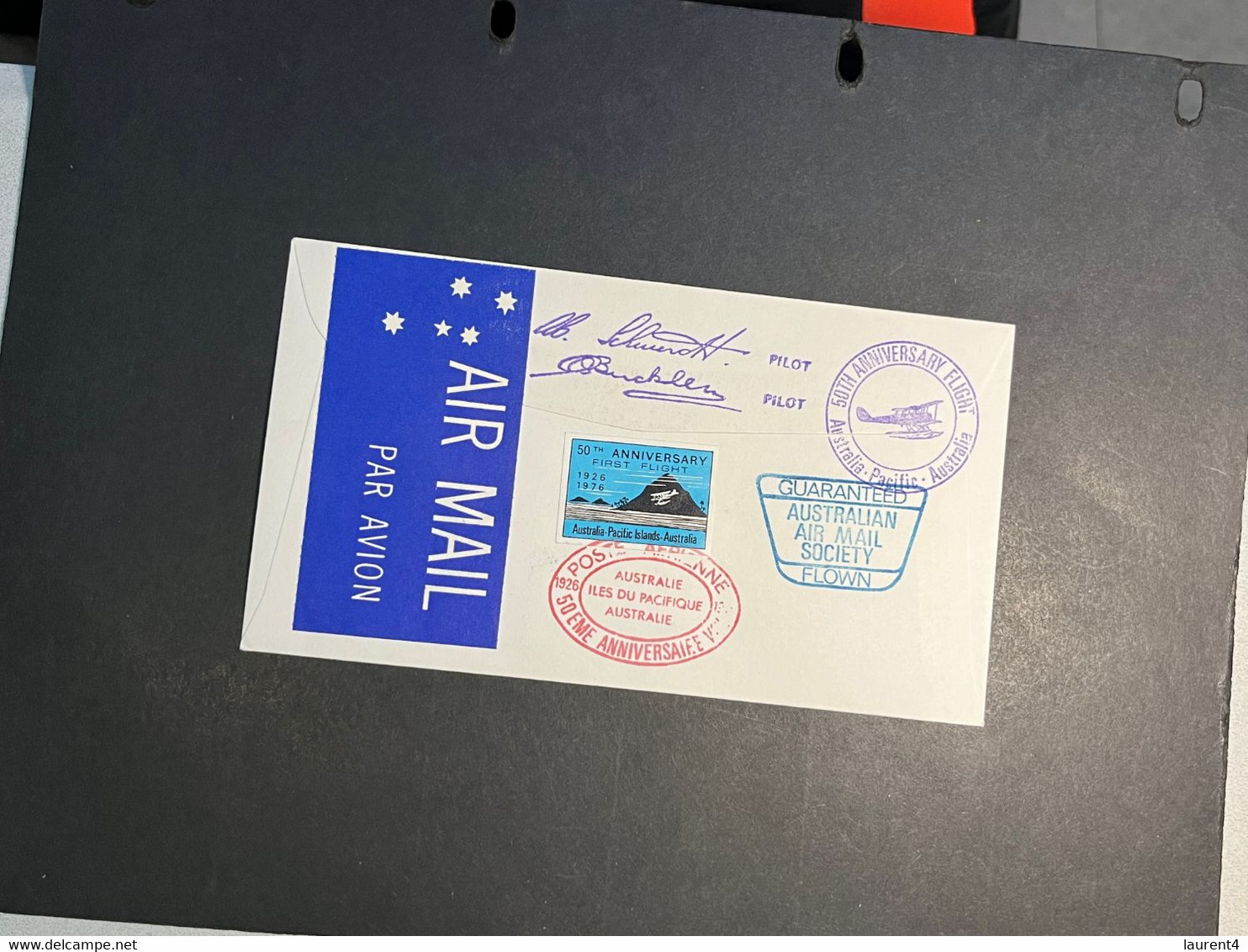 (3 Oø 28) 50th Anniversary Of First Flight - Australia - Pacific Islands - Australia - 1976 (New Hebrides Islands) - Eerste Vluchten